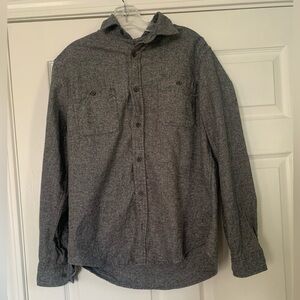 Goodfellow & Co Men’s Button Up Shirt Size Medium Gray Long Sleeve Dual Pocket